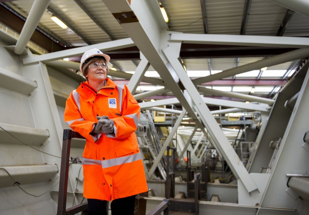 Nicola Sturgeon, visits the site of the New Forth Crossing at South Queensferry (Ian Jacobs)