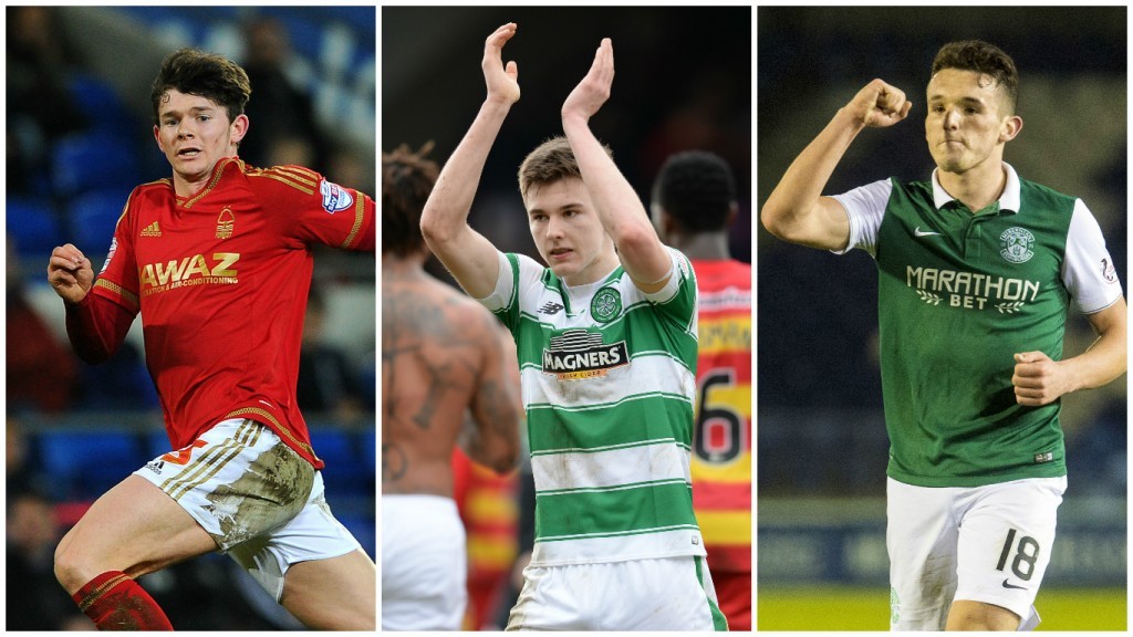 Strachan has called up Oliver Burke, Kieran Tierney and John McGinn (Getty Images & SNS Group)