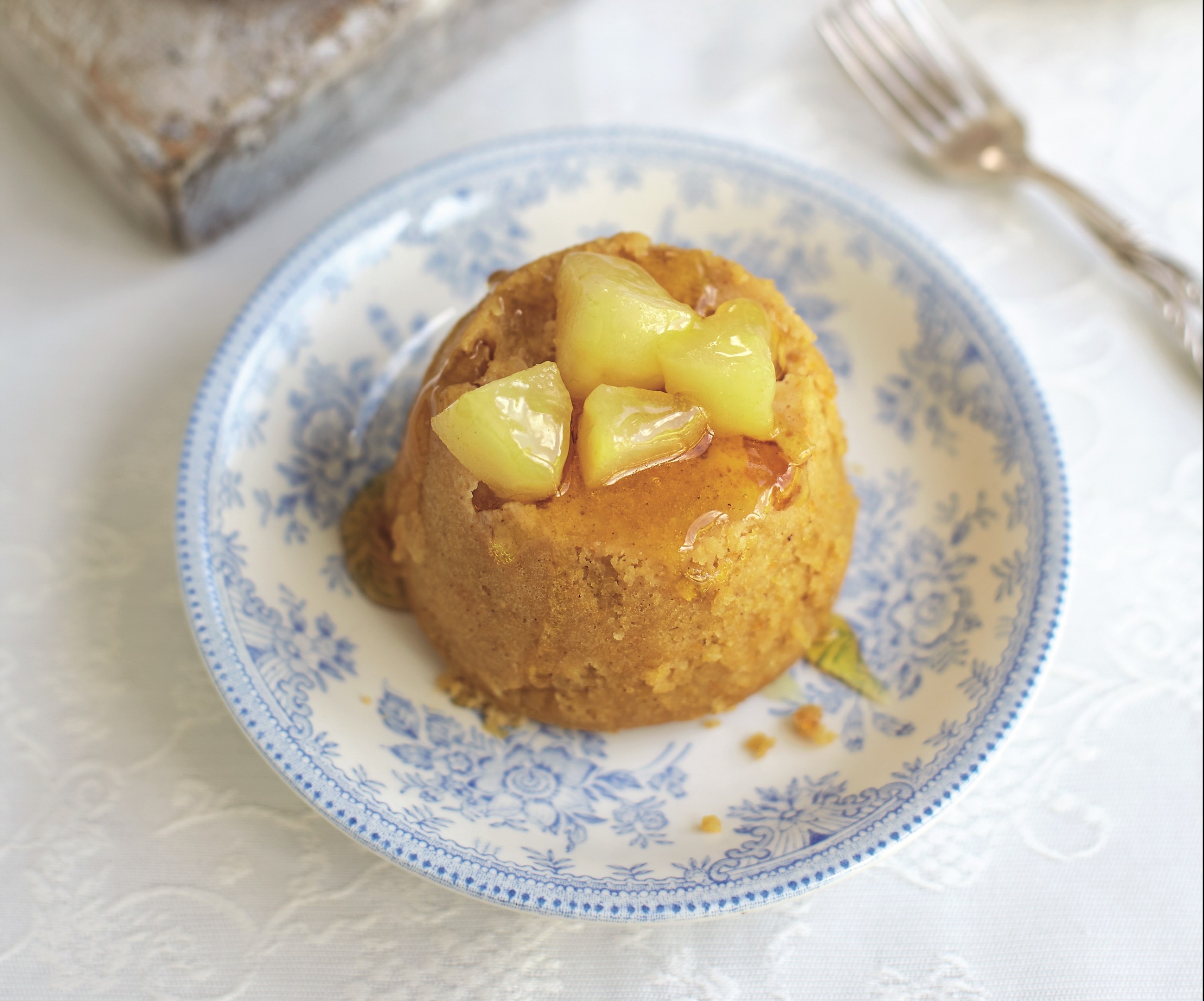 Upside-down pudding from the recipe book Puddings, by Johnny Shepherd