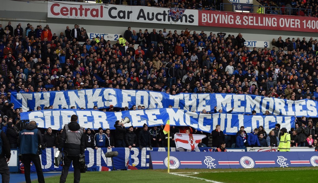 Rangers fans showed their appreciation for former captain Lee McCulloch (SNS Group)