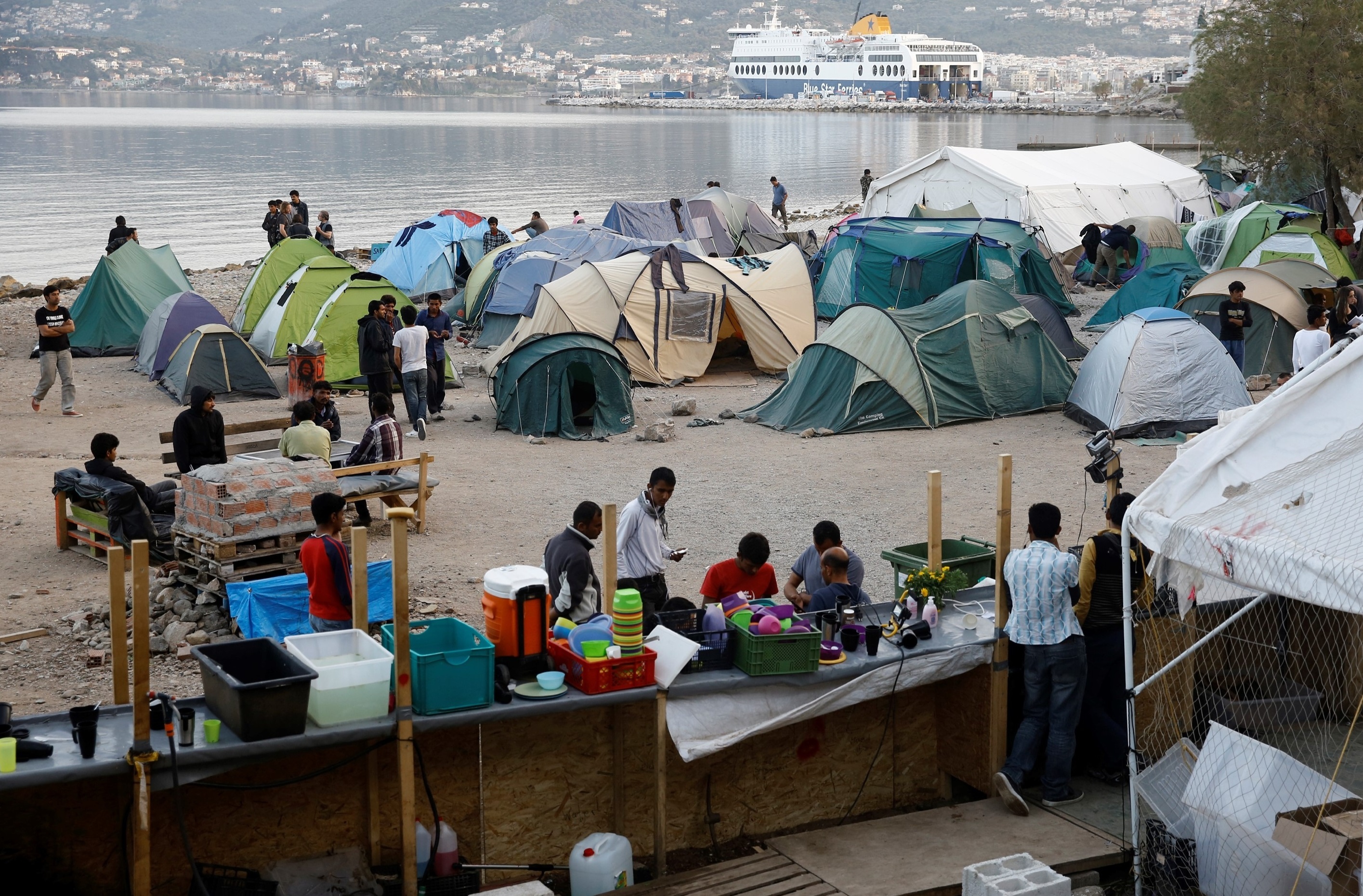 Refugee camp in Lesbos Island, Greece (Ayhan Mehmet/Anadolu Agency/Getty Images)