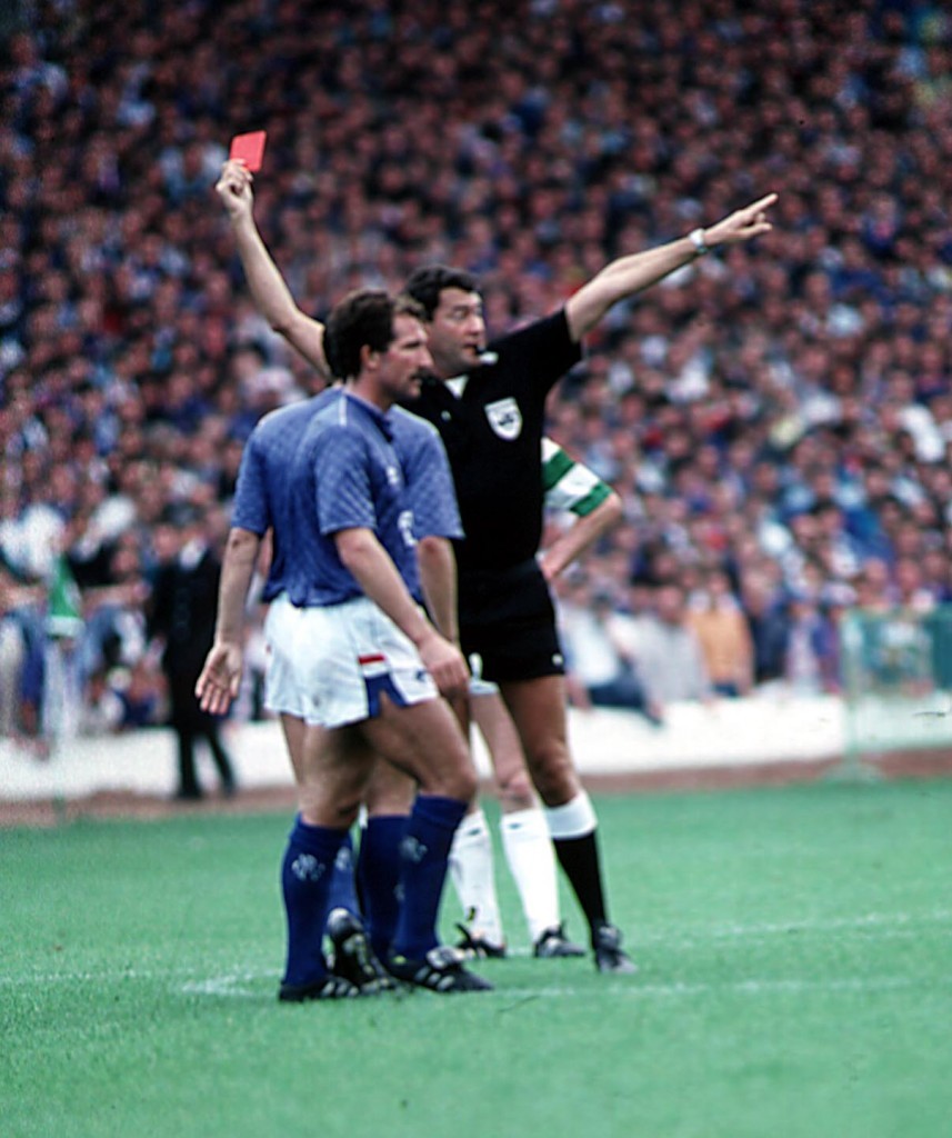 Souness sees red in a 1987 Old Firm match (SNS Group)