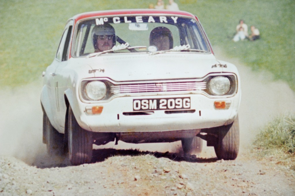 Keith in the driving seat at the Galloway Hills Rally in the 70s