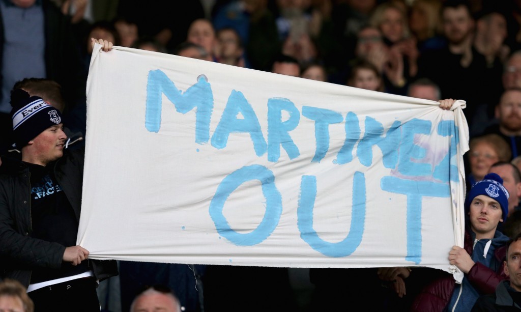 Everton fans make their feelings known (Chris Brunskill/Getty Images)