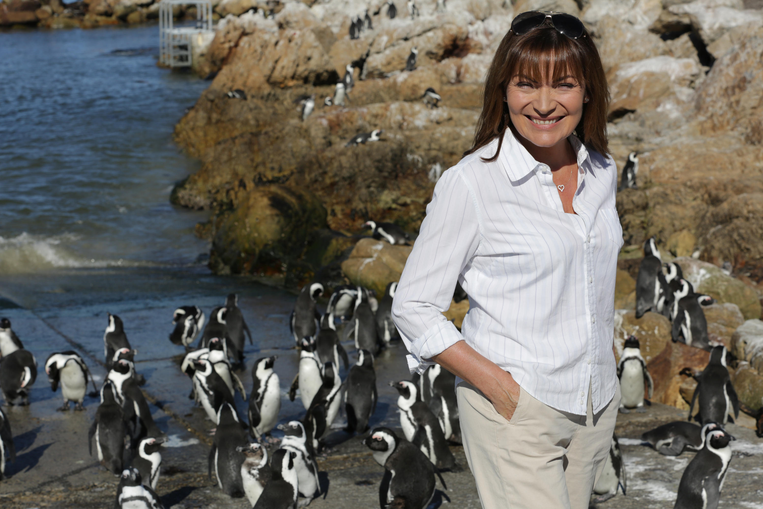 Lorraine meets the penguins
