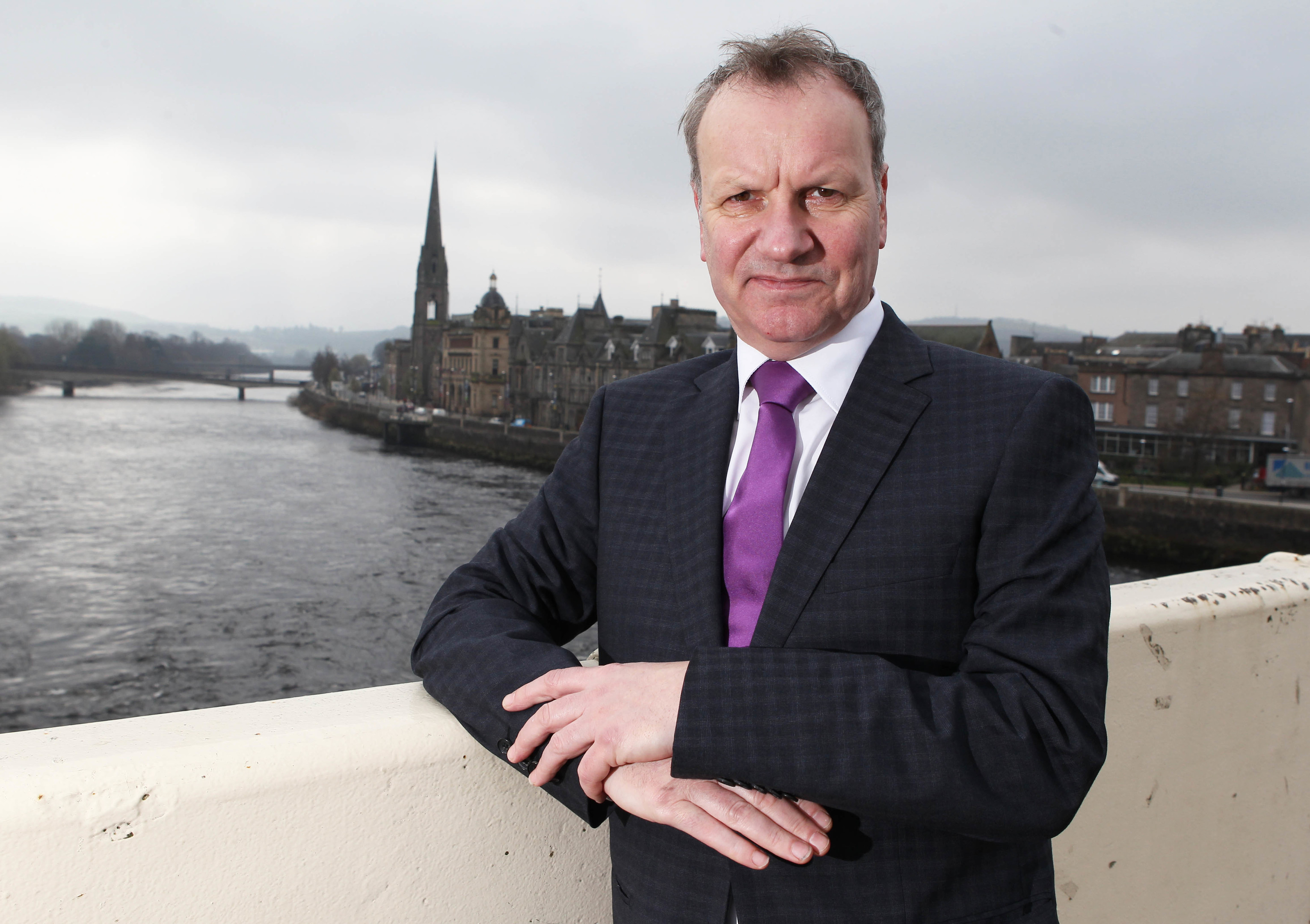 Pete Wishart, SNP MP and ex Runrig rock star in his local constituency of Perth (Chris Austin / DC Thomson)