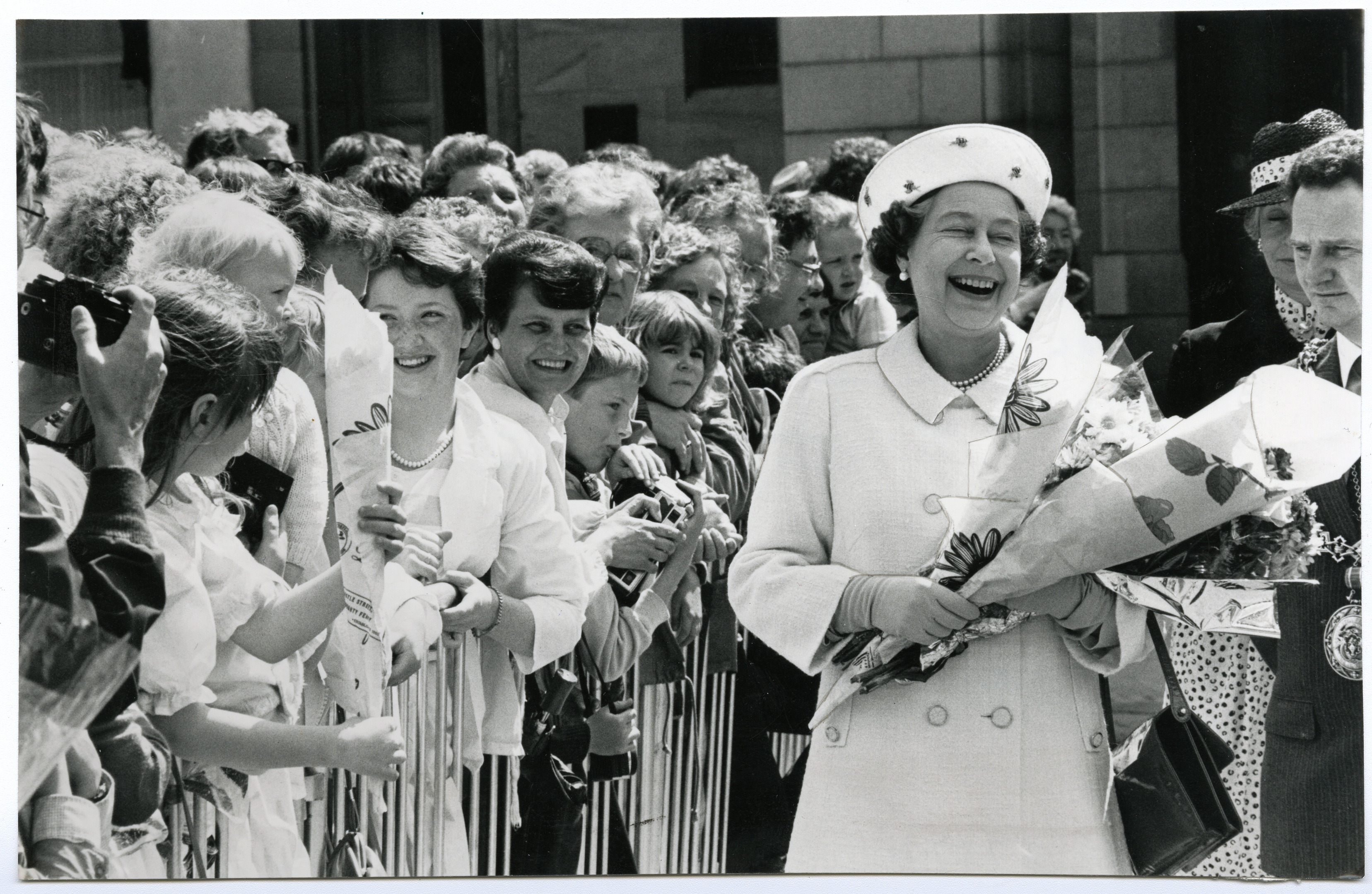 The Queen during her walk about in City Square, Dundee, 1987 (DC Thomson)