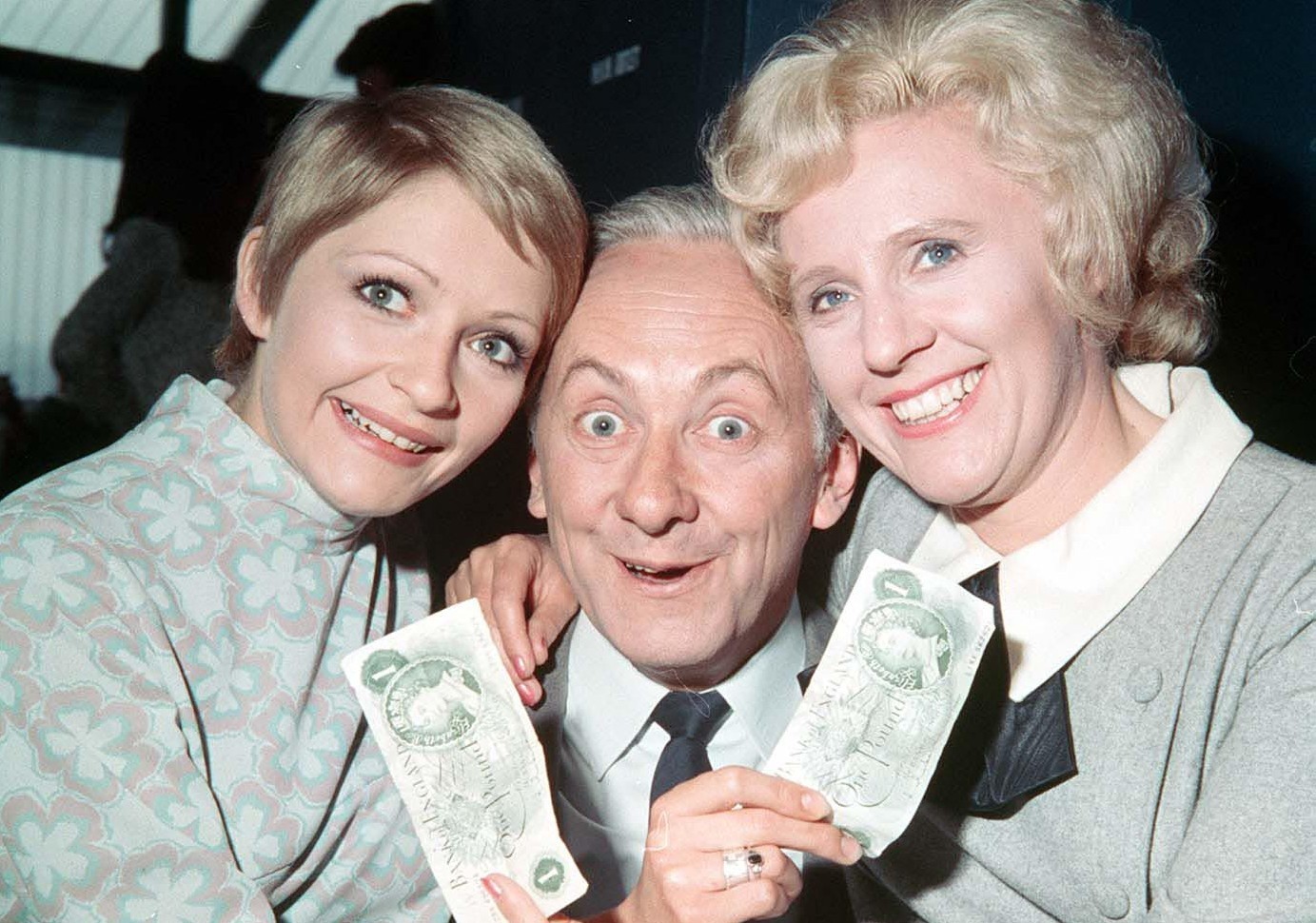 Monica Rose, Hughie Green and Audrey Graham (Left-to-right) presented Double Your Money (Photoshot/Getty Images)