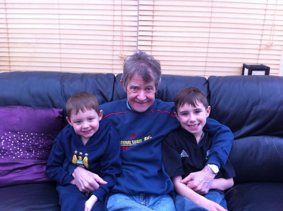 Campbell with grandsons Callum (left) and Arran (right)