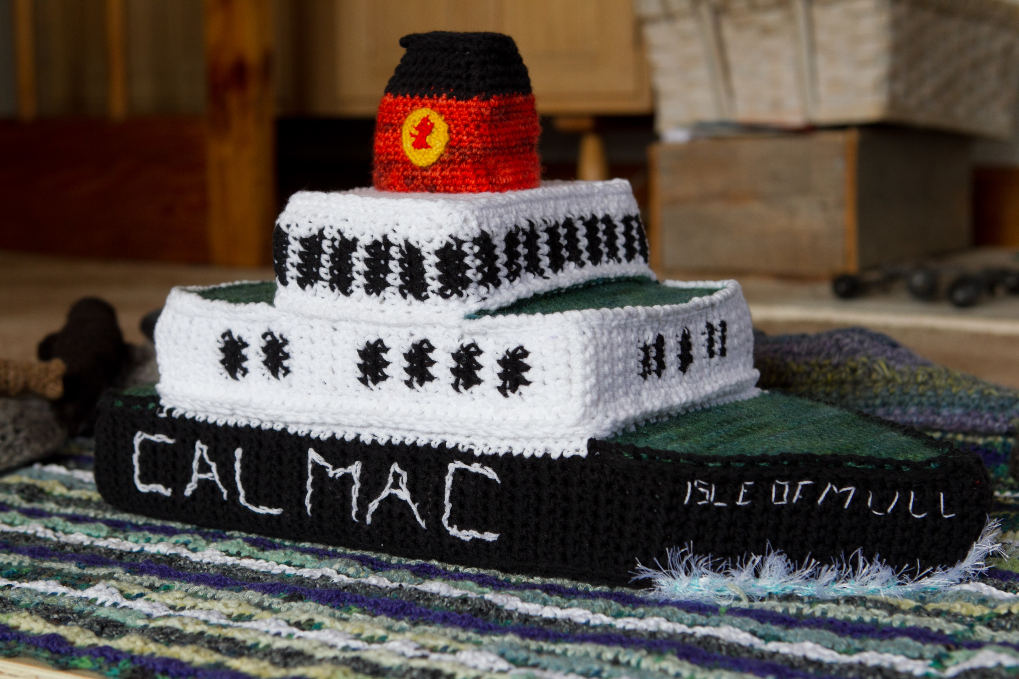 Janet Renouf has knitted a model of the Glenfinnan Viaduct bridge (Andrew Cawley/ Sunday Post)