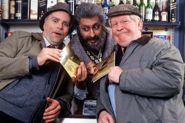 Sanjeev with Greg and Ford in Still Game