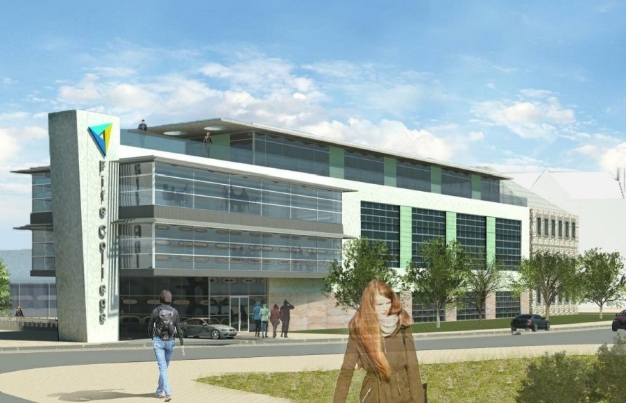 Artist's impression of the new Fife College campus