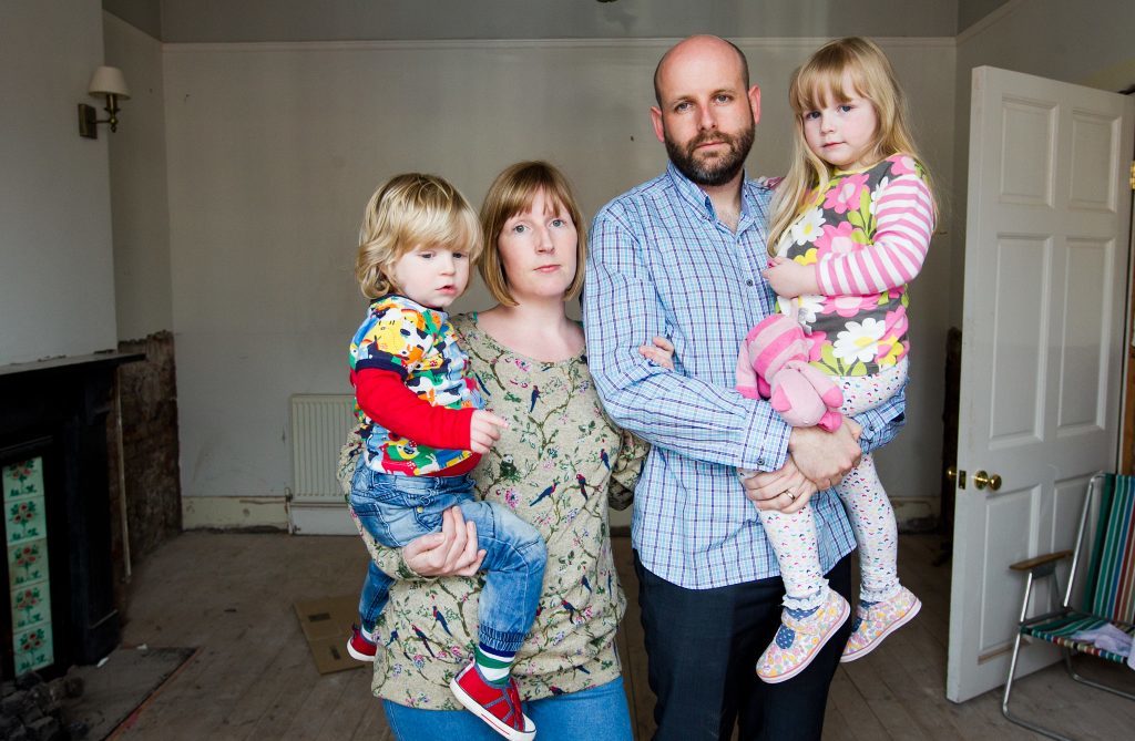Oliver and Jan Warnes, with children Tom (2) and Rosa (4) (Andrew Cawley / DC Thomson)
