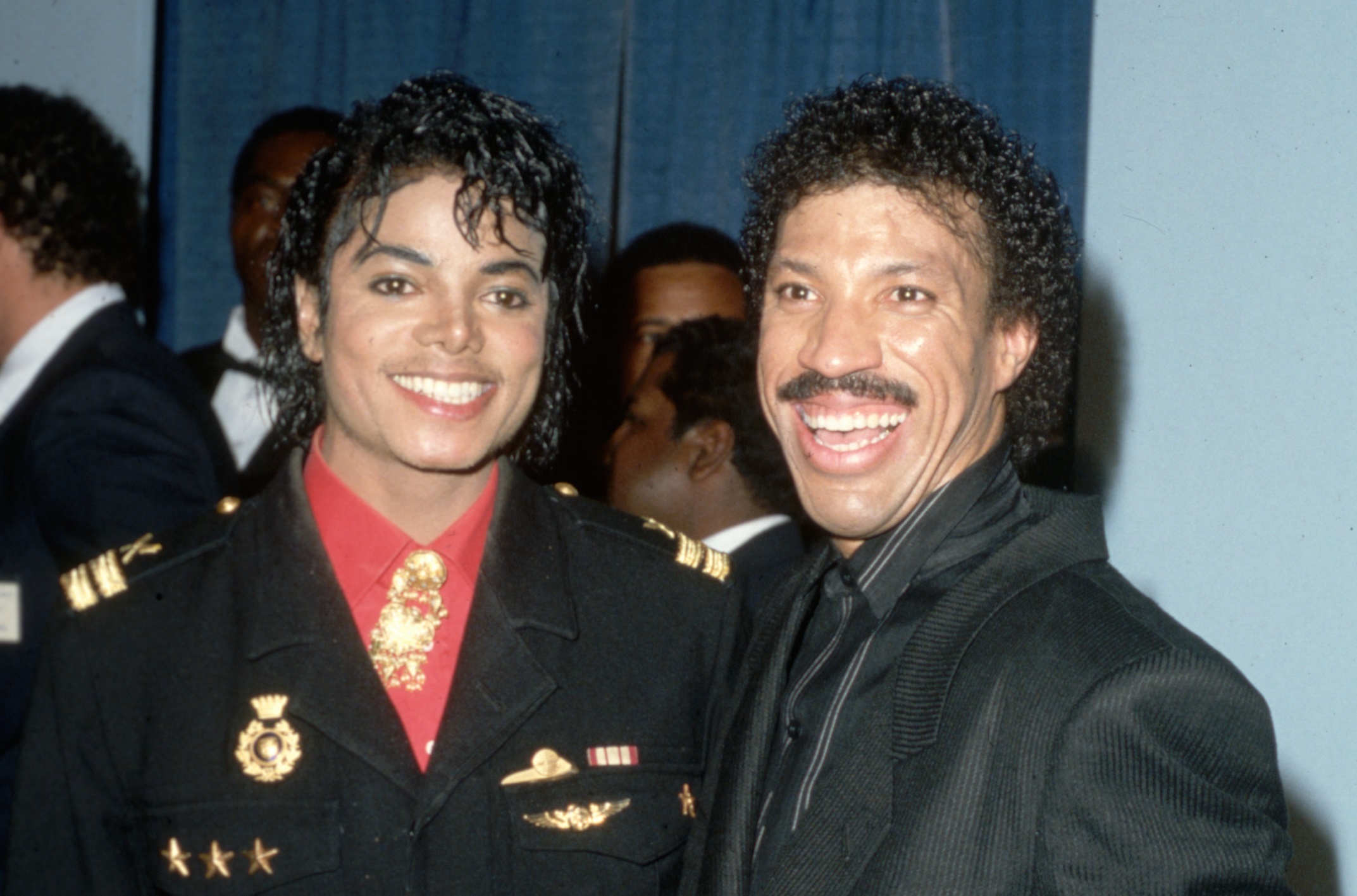 Michael Jackson with Lionel Richie (Lynn Goldsmith/Corbis/VCG via Getty Images)