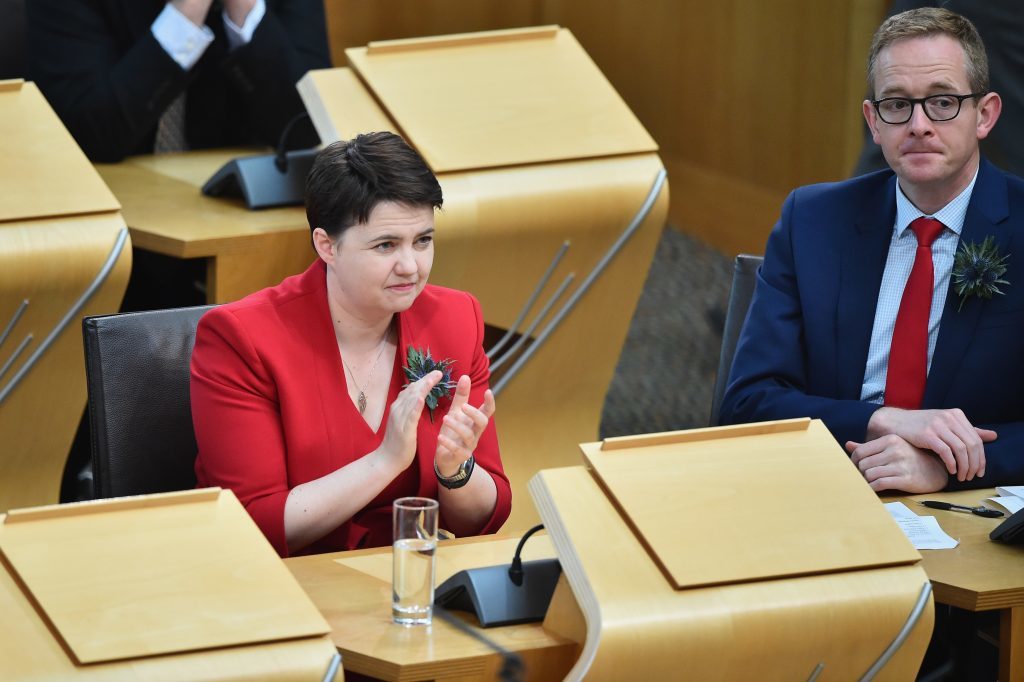 Ruth Davidson takes her place in the chamber (Jeff J Mitchell/Getty Images)