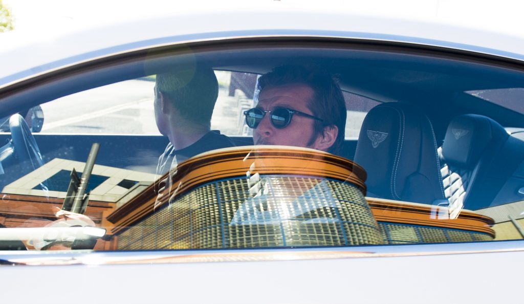 Joey Barton arrives at Ibrox (SNS Group / Craig Williamson)