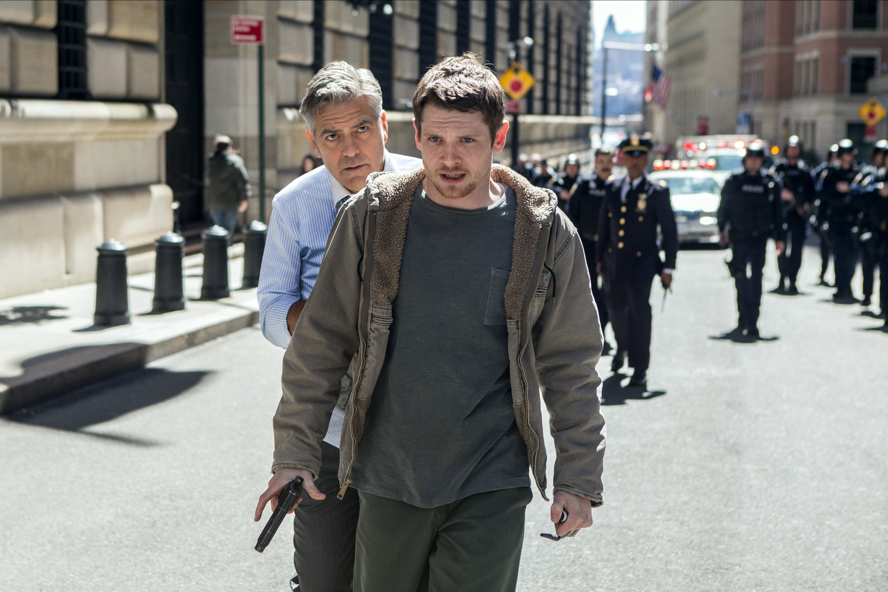 Jack alongside George Clooney in Money Monster (Allstar/TRISTAR PICTURES)