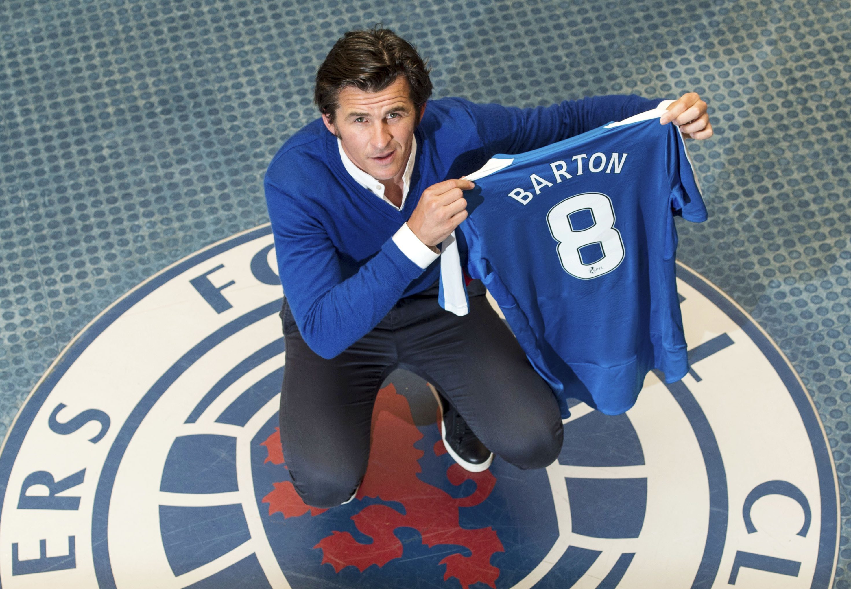Rangers' newest signing Joey Barton is unveiled to the press at Murray Park (SNS Group / Craig Williamson)