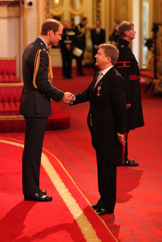 Aled Jones is made an MBE by Prince William (Jonathan Brady/PA Wire)