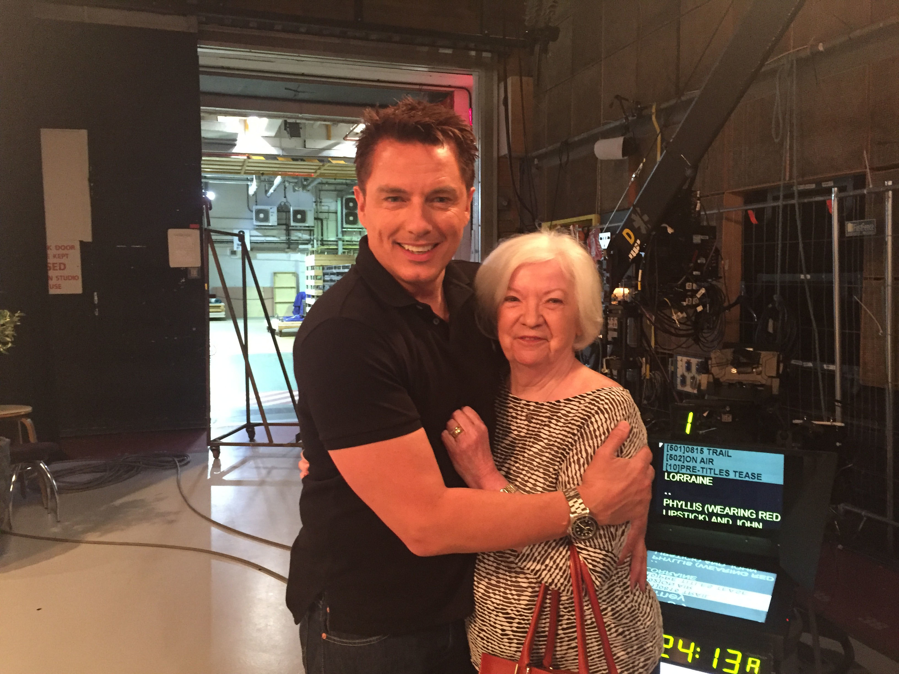 John Barrowman with Lorraine Kelly's mum