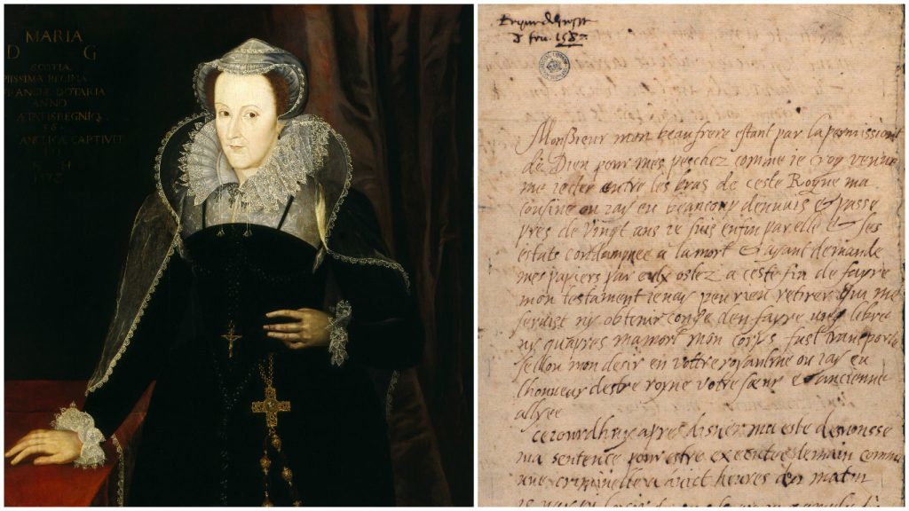 The last letter of Mary Queen of Scots