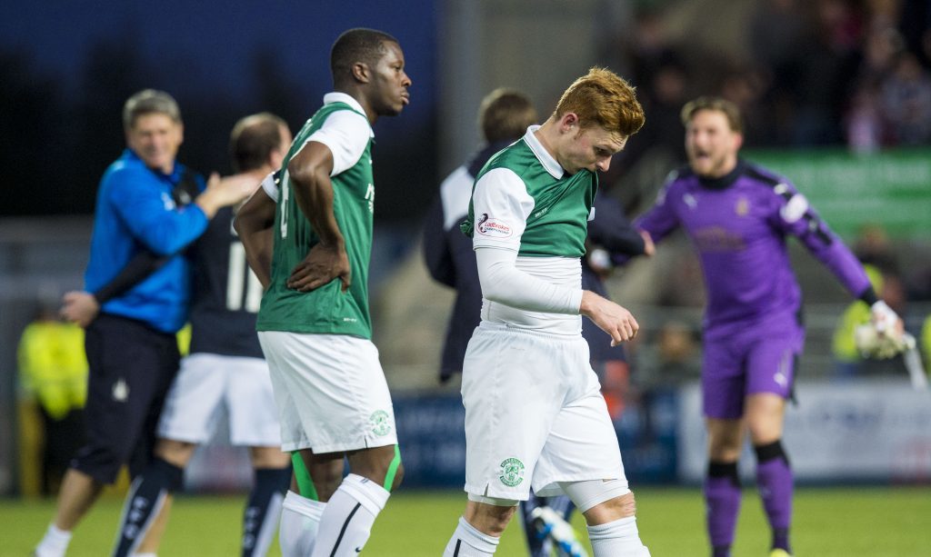 Dejection for Hibs at full time (SNS Group)