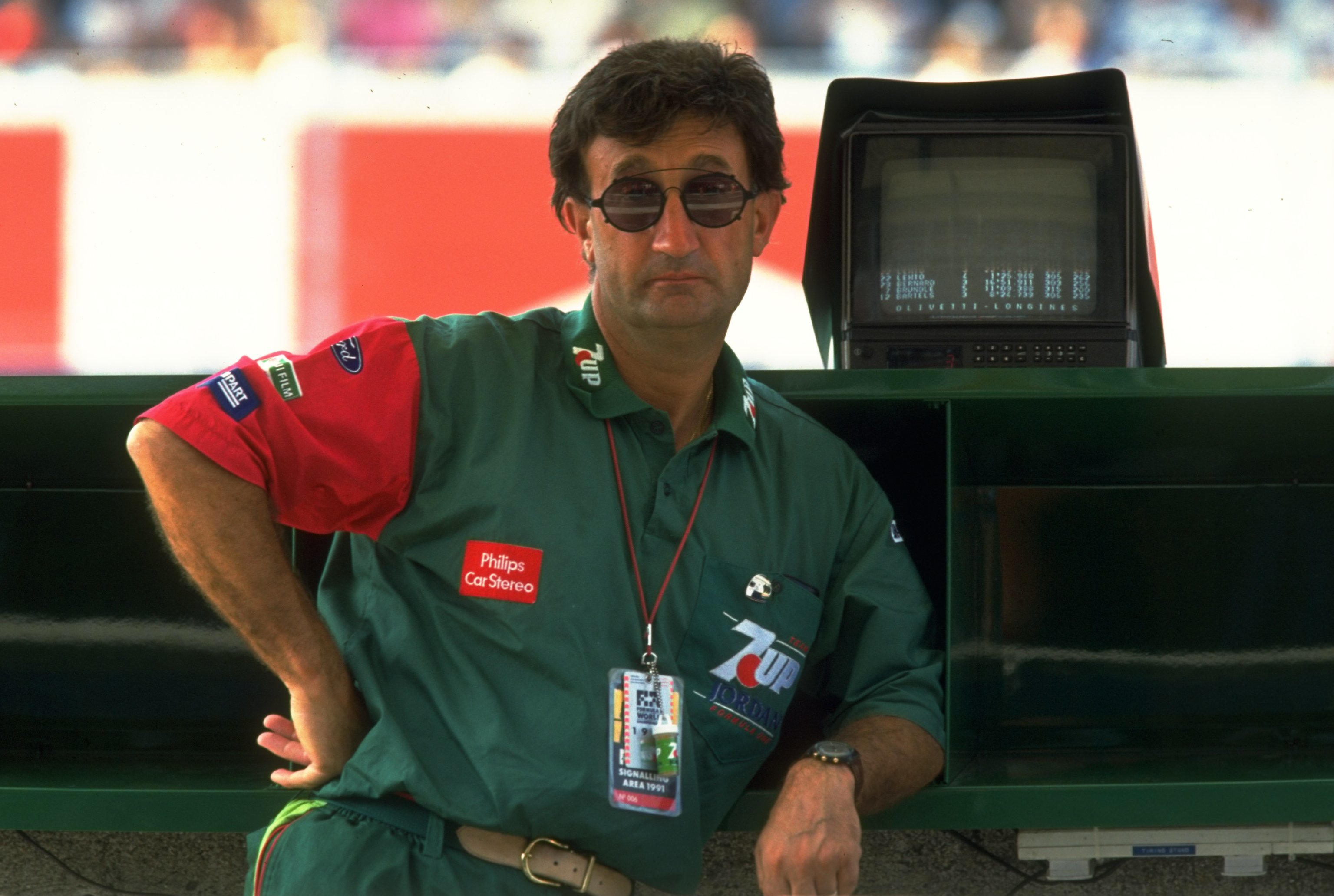 Eddie Jordan during the Italian Grand Prix at the Monza circuit in Italy in 1991 (during the Italian Grand Prix at the Monza circuit in Italy (Pascal Rondeau/Allsport)