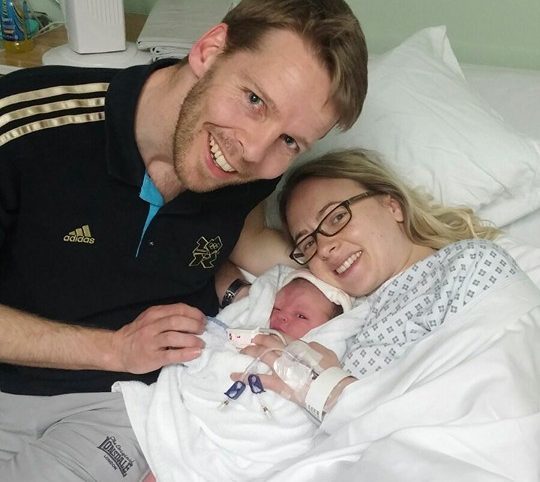 Darryl, his wife and newborn daughter Sophia Rose Smith