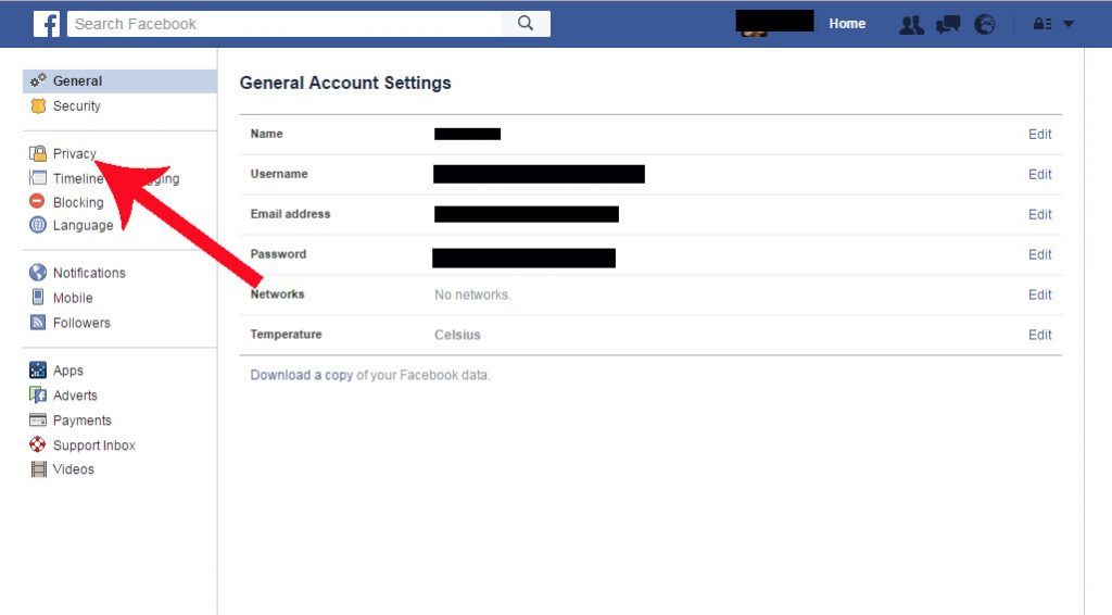 edit photo privacy on facebook