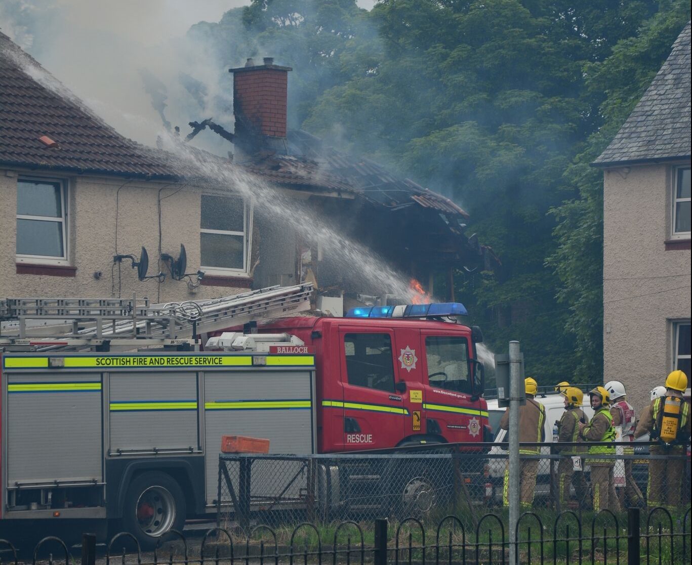Fire in Bonhill, Dunbartonshire