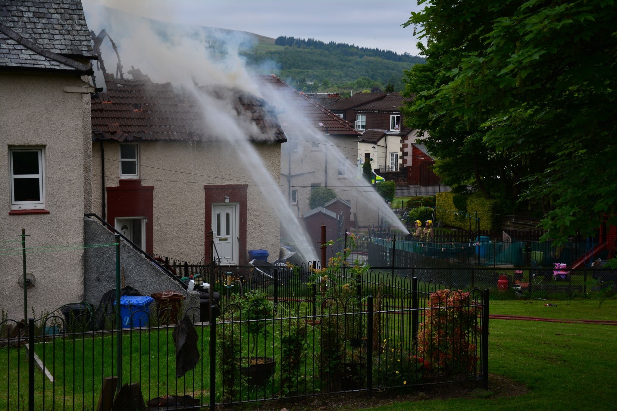 Fire in Bonhill, Dumbartonshire 