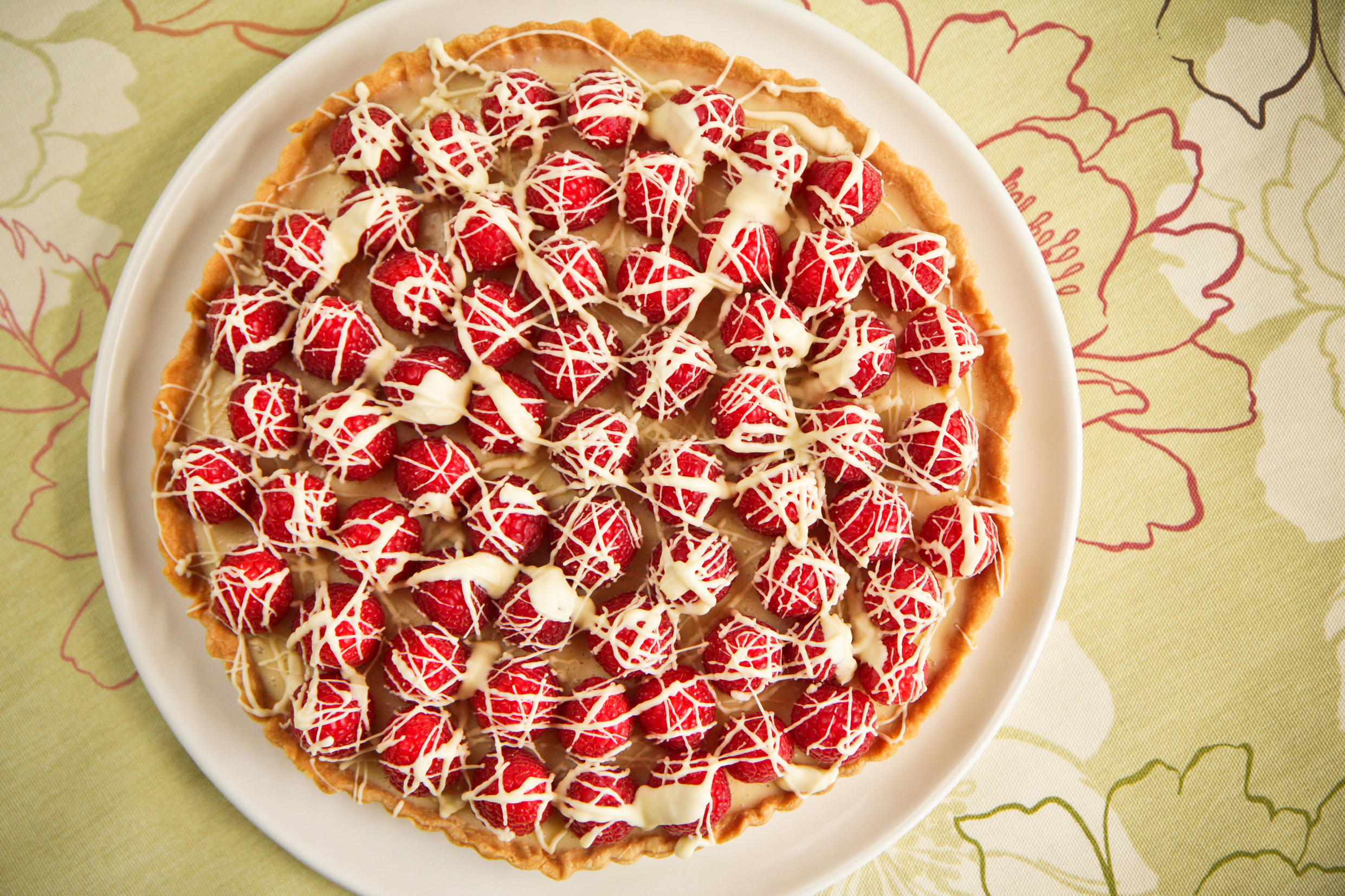 Raspberry and white chocolate tart (Rob Wicks)