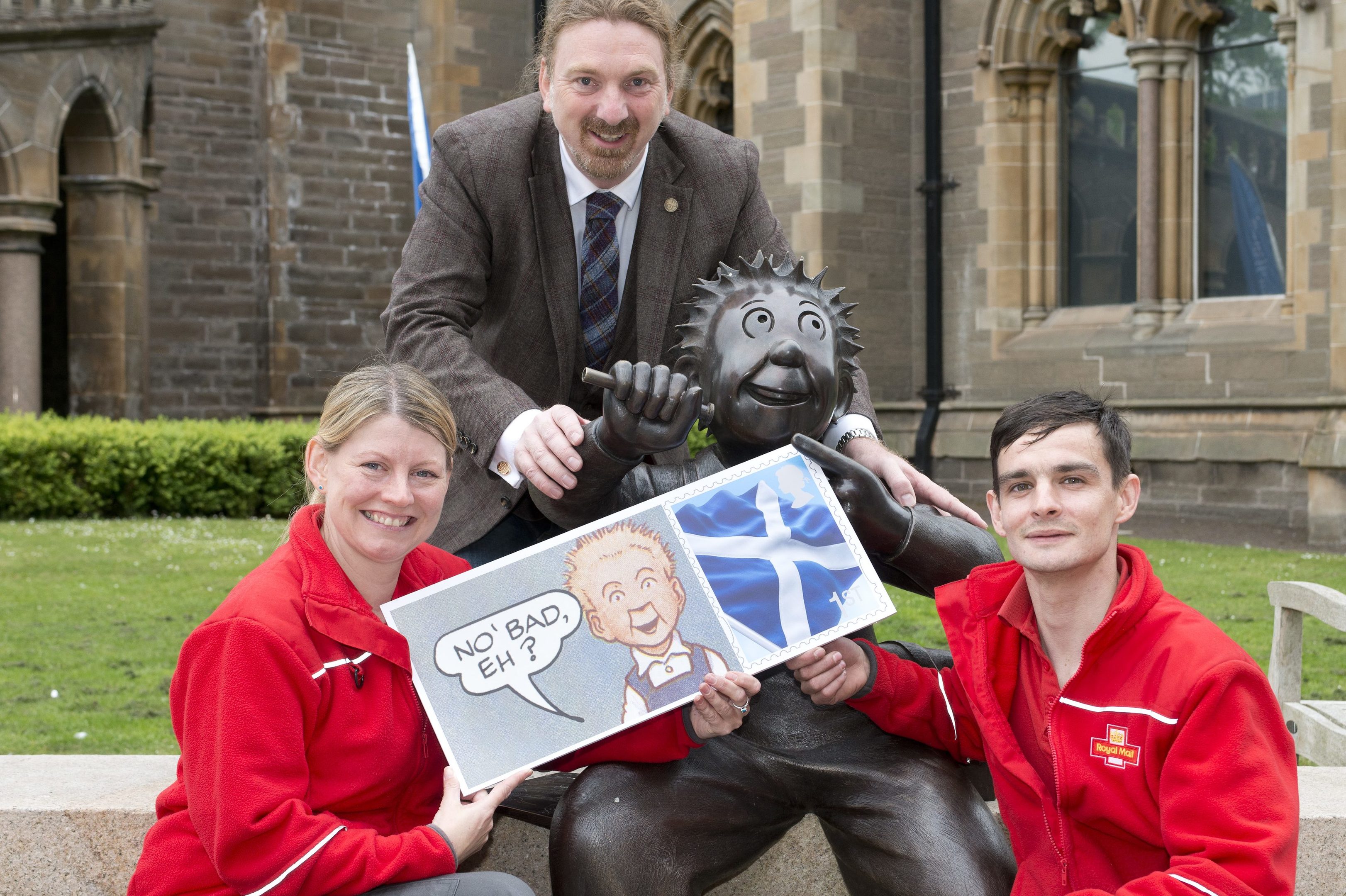 Dundee West MP Chris Law helps launch the stamps
