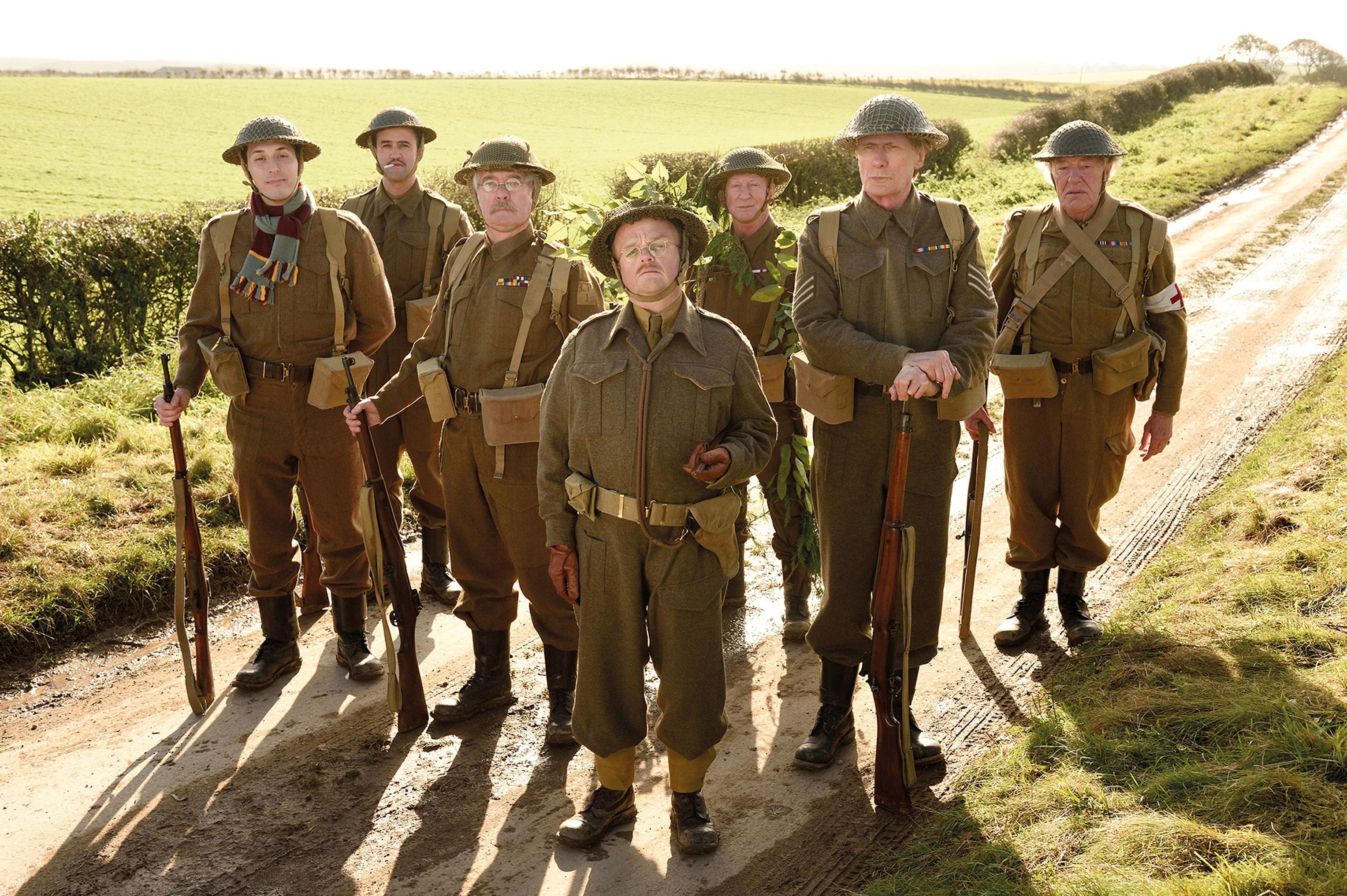 Bill (third from right) was thrilled to join the cast for the Dad’s Army revival (PA Photo)