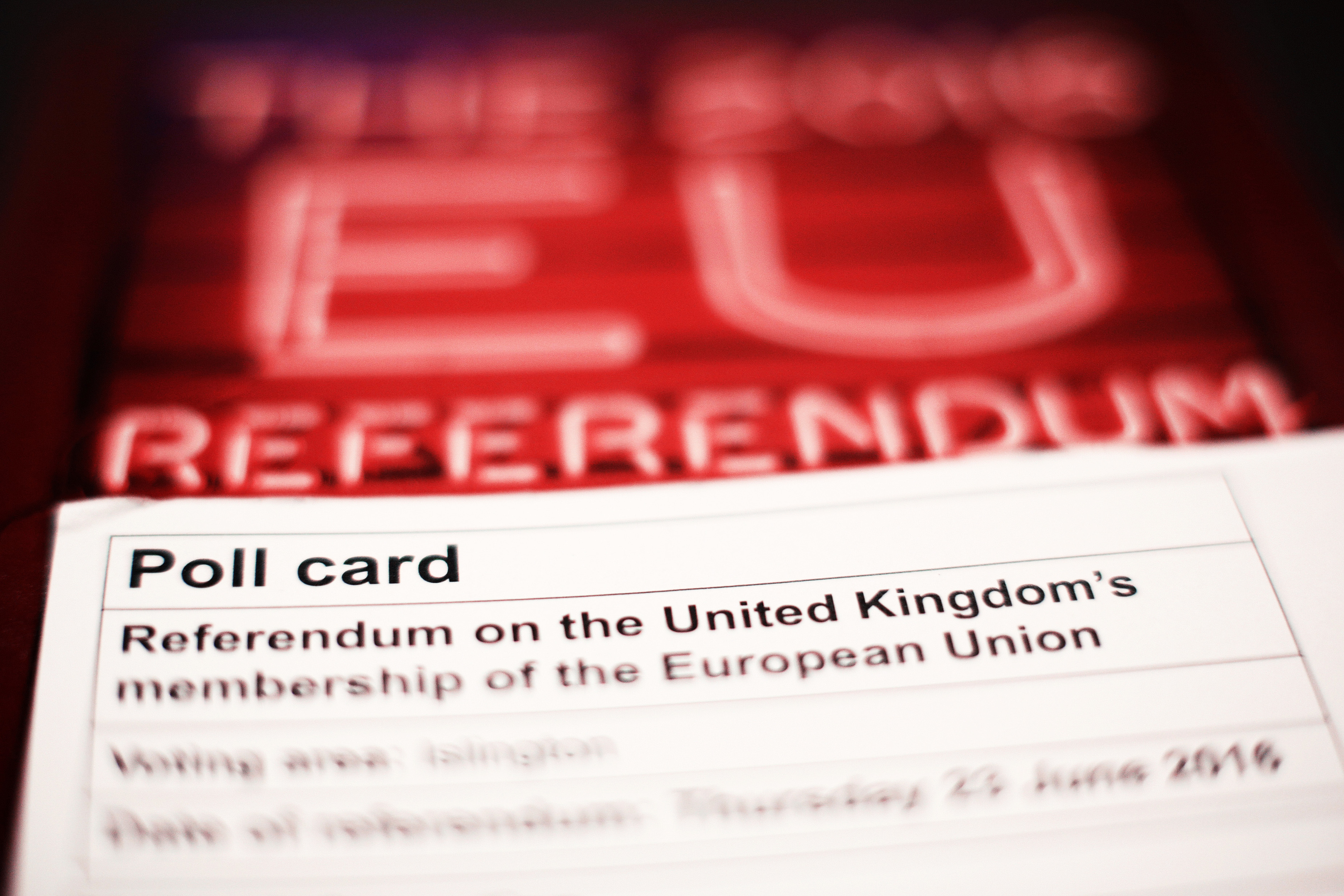 A polling card and voting guide for the 2016 EU Referendum (Yui Mok/PA Wire)