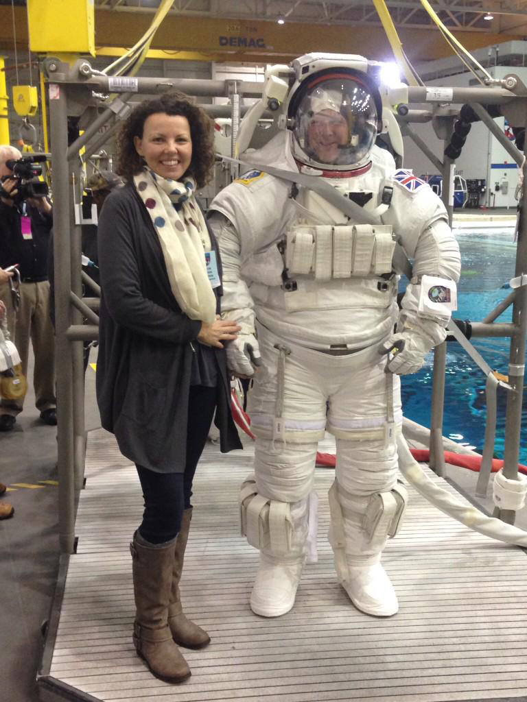 Tim Peake with his wife Rebecca before he left for the ISS 