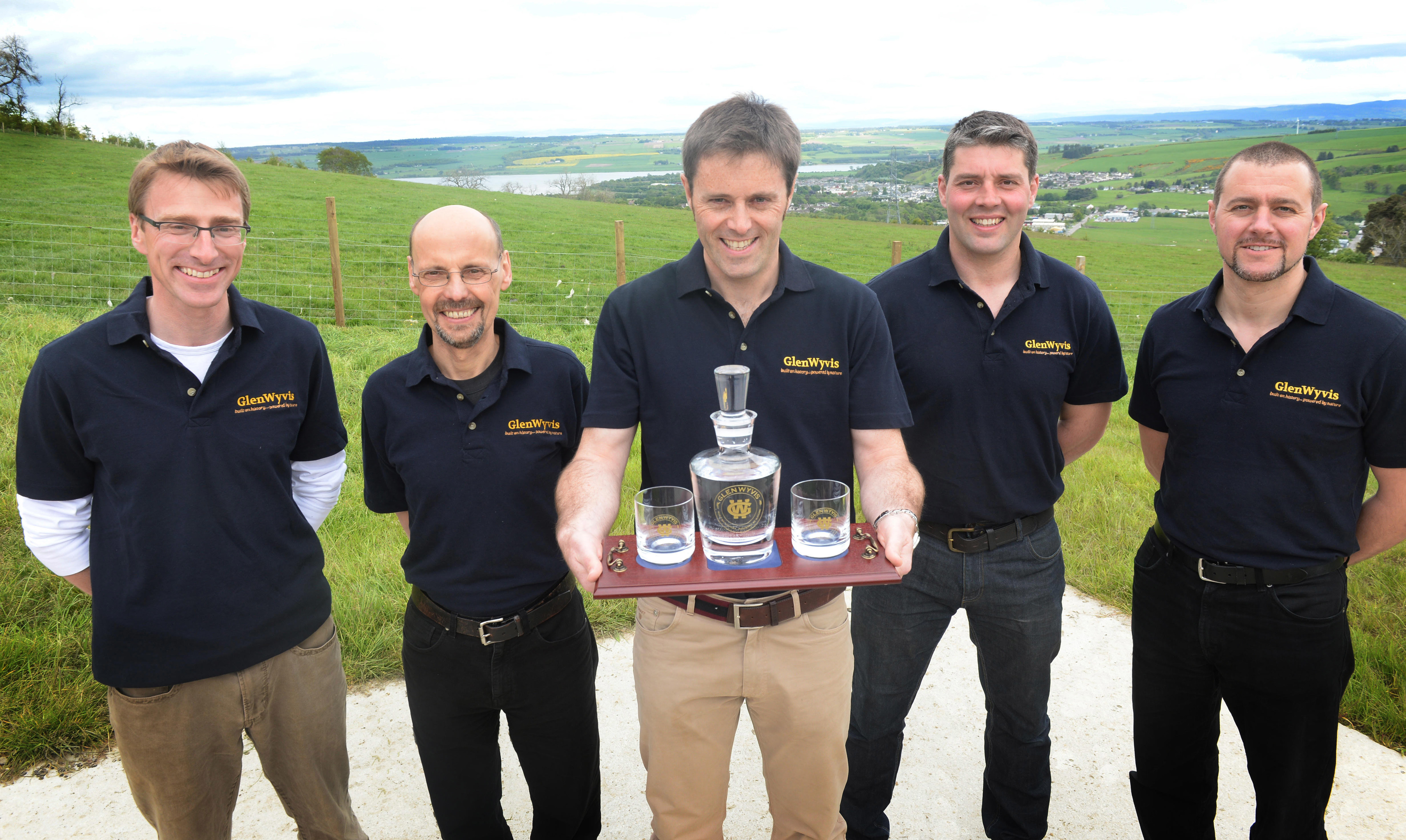 GlenWyvis Community Distillery directors: Left to right: Richard Lockett, Stuart Nickerson, John Fraser McKenzie, James Cameron, William Reynolds