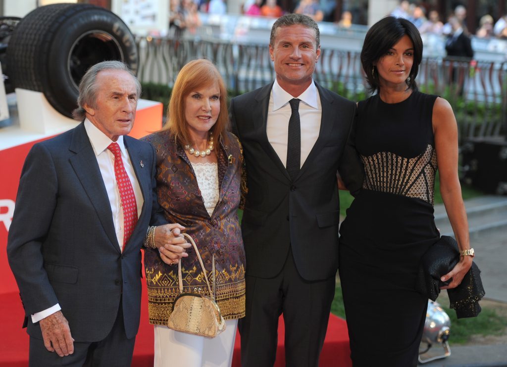 Sir Jackie Stewart and wife Helen with David Coulthard and wife Karen Minier (Anthony Devlin / PA Archive)