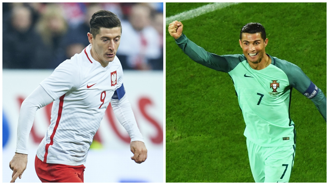 Lewandowski and Ronaldo (Adam Nurkiewicz/Getty Images & Shaun Botterill/Getty Images)