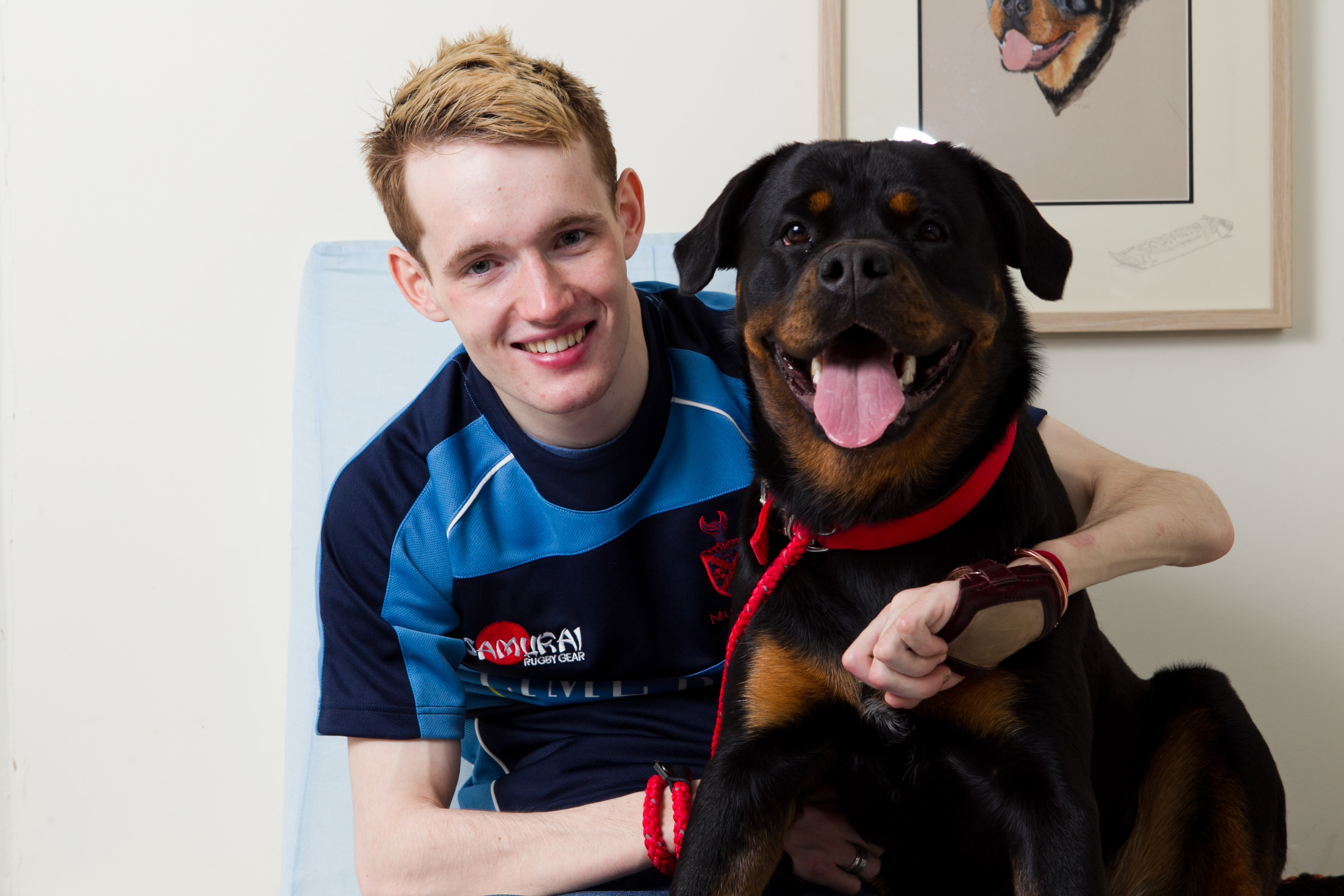 Connor Hughes and his dog Crunchie (Andrew Cawley / DC Thomson)