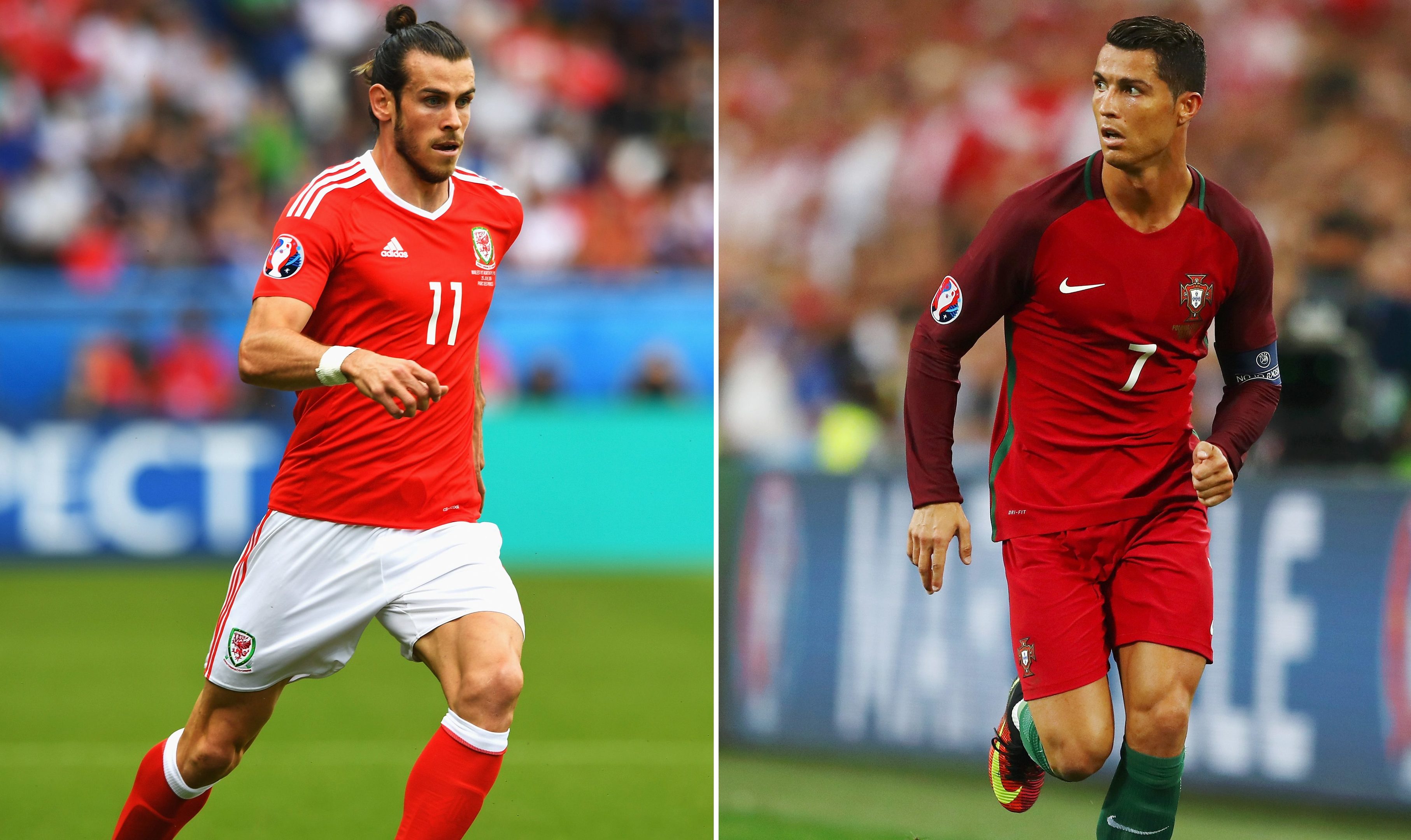 Gareth Bale (L) and Cristiano Ronaldo (Lars Baron/Getty Images)