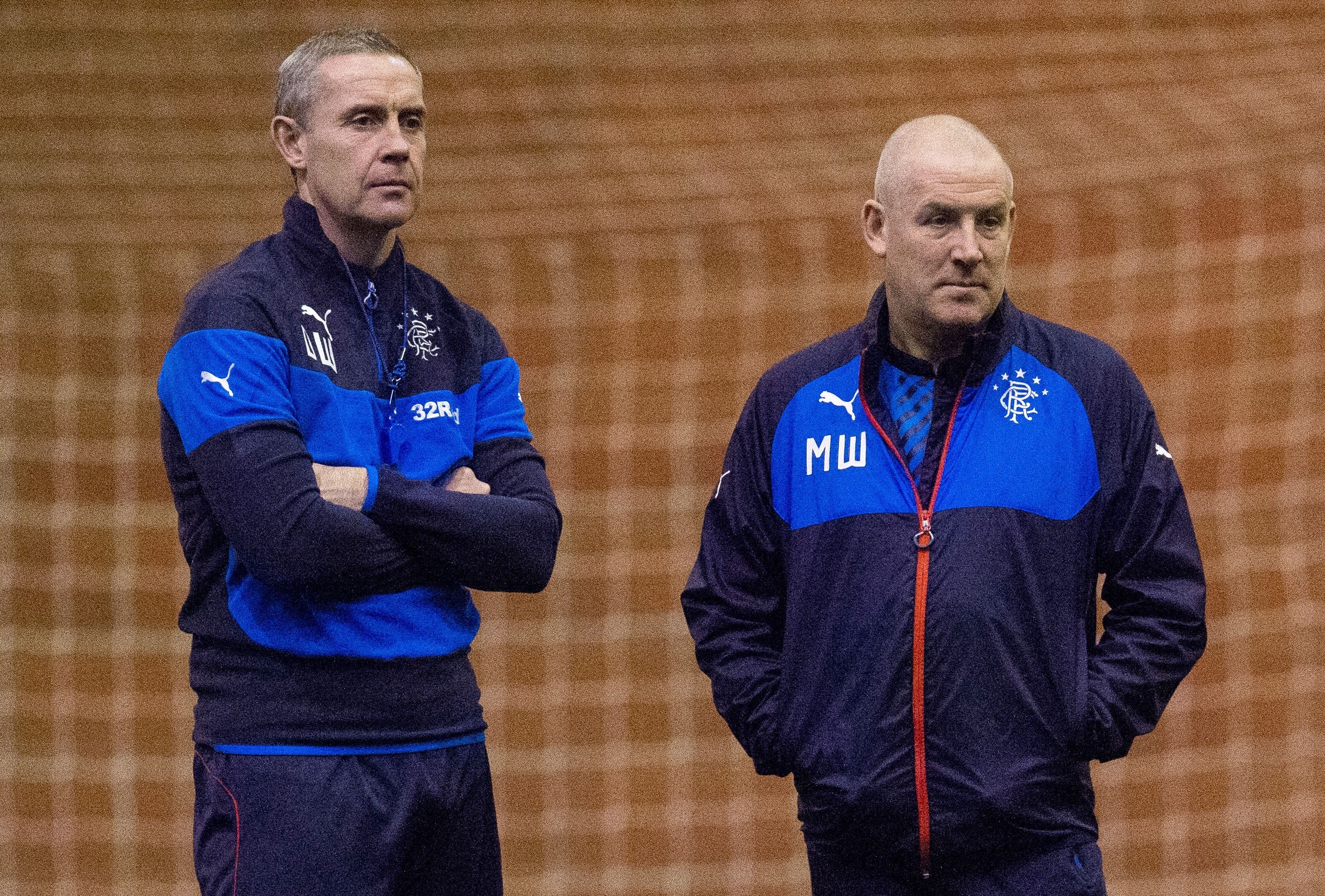 Rangers assistant manager Davie Weir (left) with manager Mark Warburton (SNS Group)