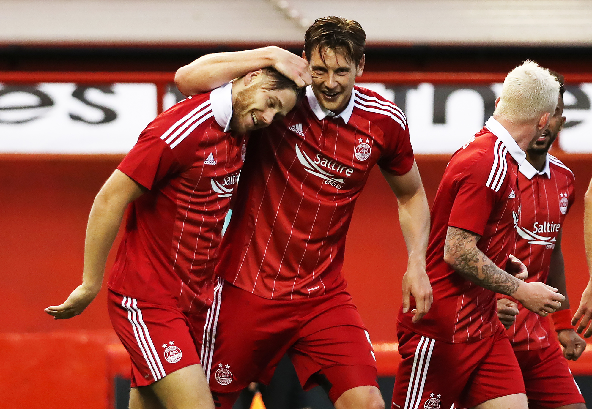 Wes Burns of Aberdeen celebrates (Ian MacNicol/Getty Images)