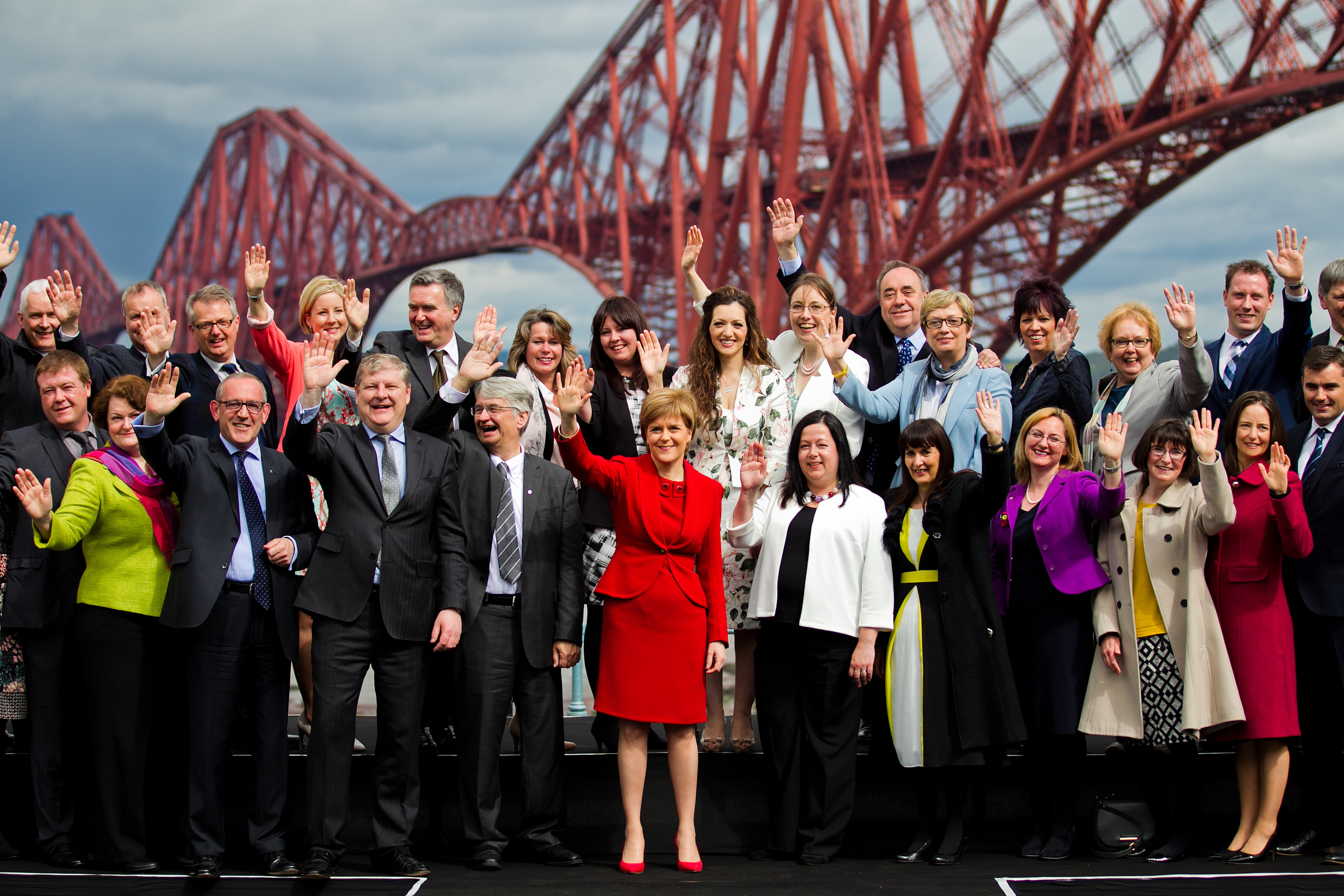 SNP leader and First Minister, Nicola Sturgeon unveiling her winning SNP candidates from the General Election (Andrew Cawley/DC Thomson)