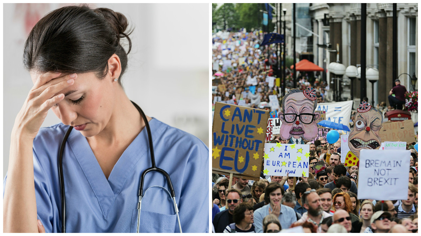 Health workers are seeking to emigrate (Alamy & Daniel Leal-Olivas/PA Wire)