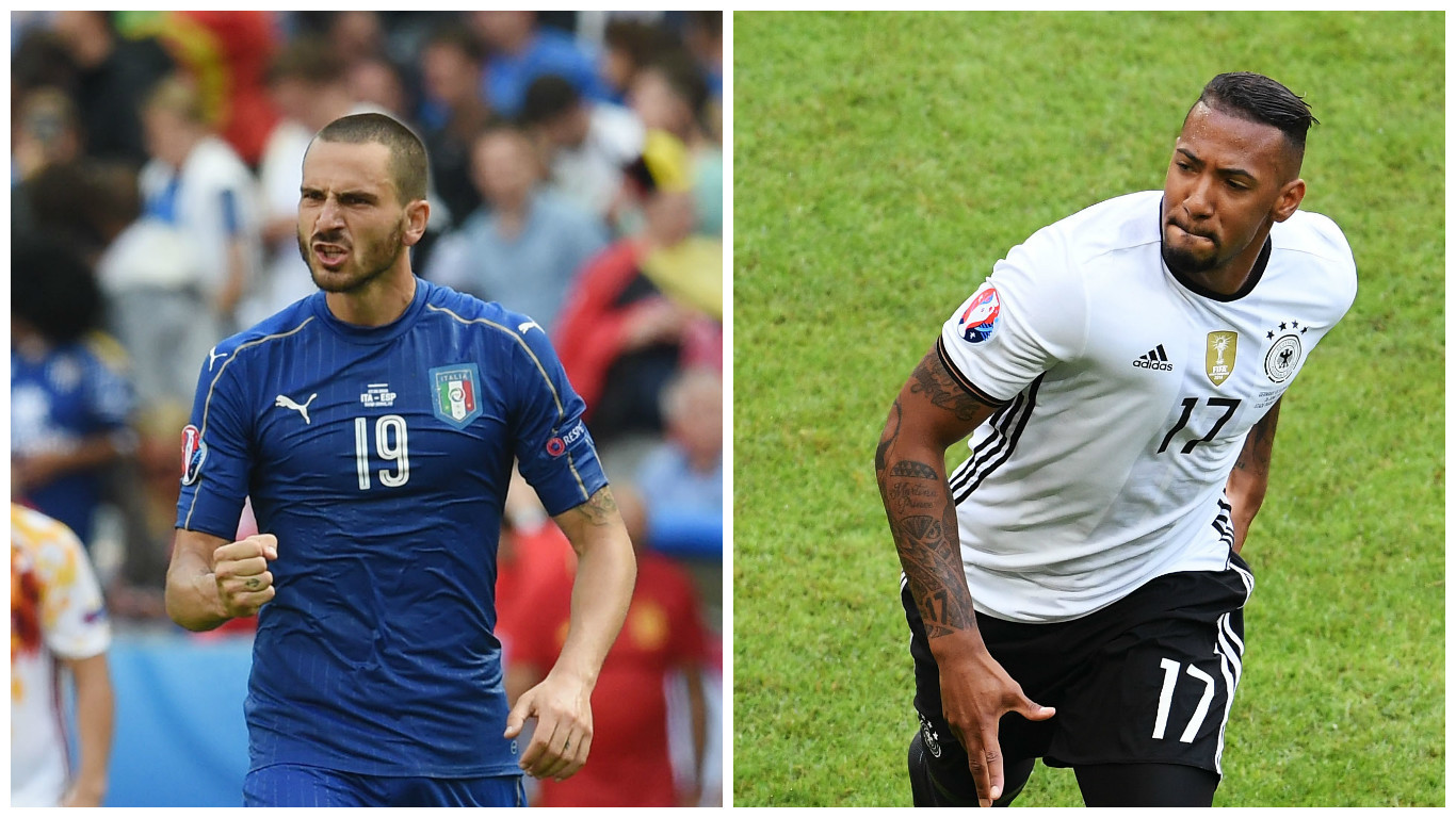 Leonardo Bonucci (L)and Jerome Boateng (Claudio Villa & Matthias Hangst/Getty Images)