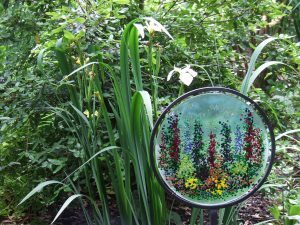 One of the Herbaceous Border Glass Trio by Jane Drysdale