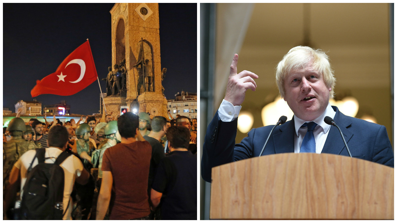 Boris Johnson has made a statement about the attempted coup in Turkey (PA)