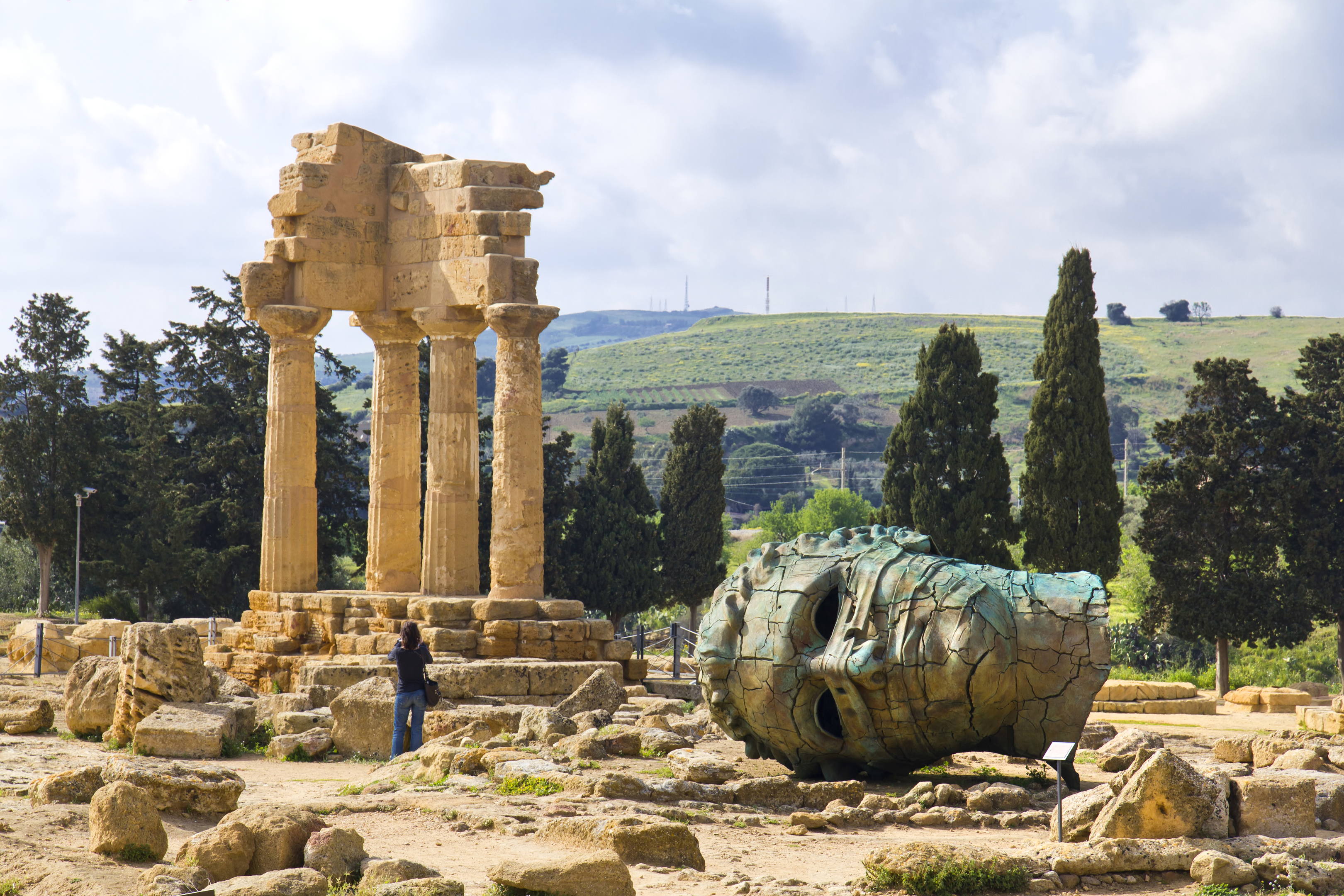 Valle dei Templi, UNESCO World Heritage Site - Greek temple, remains of the Temple of Castor and Pollux, Agrigento, Sicily (Getty)