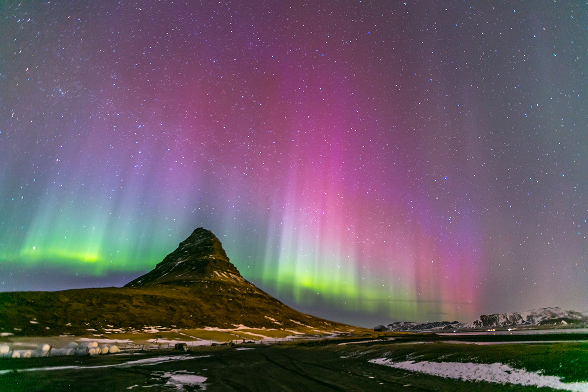The Aurora Borealis in Iceland.